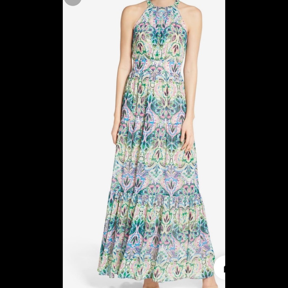 Eliza J - Chiffon Halter maxi dress size 6